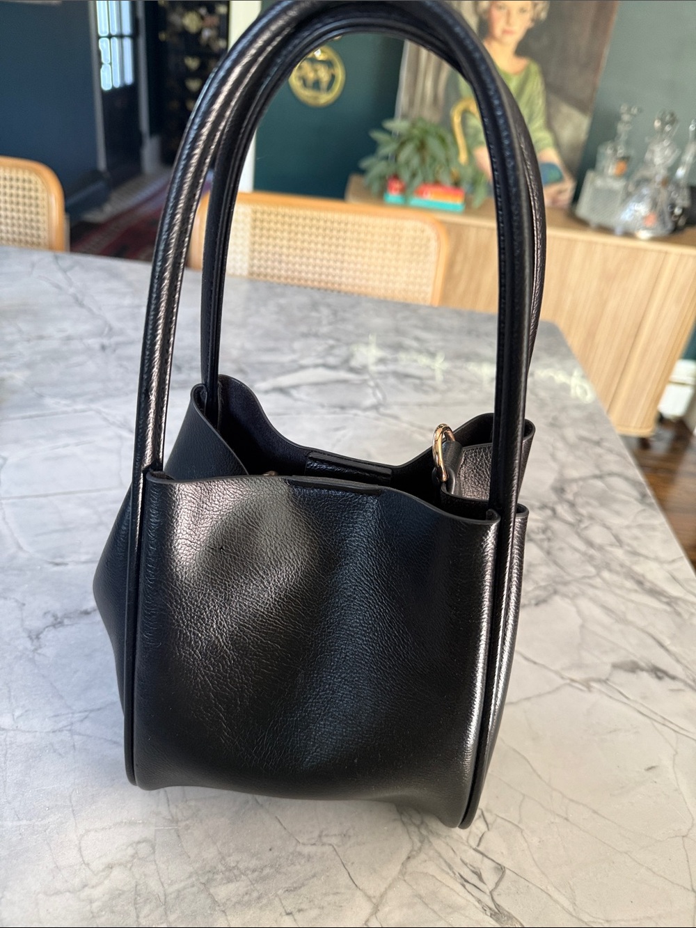 Anthropologie The Hollace Tote Mini Edition Bag in Black - Picture 6 of 9